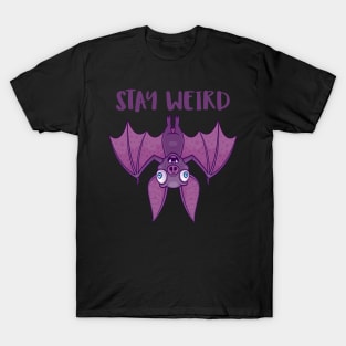 Stay Weird Cartoon Bat T-Shirt